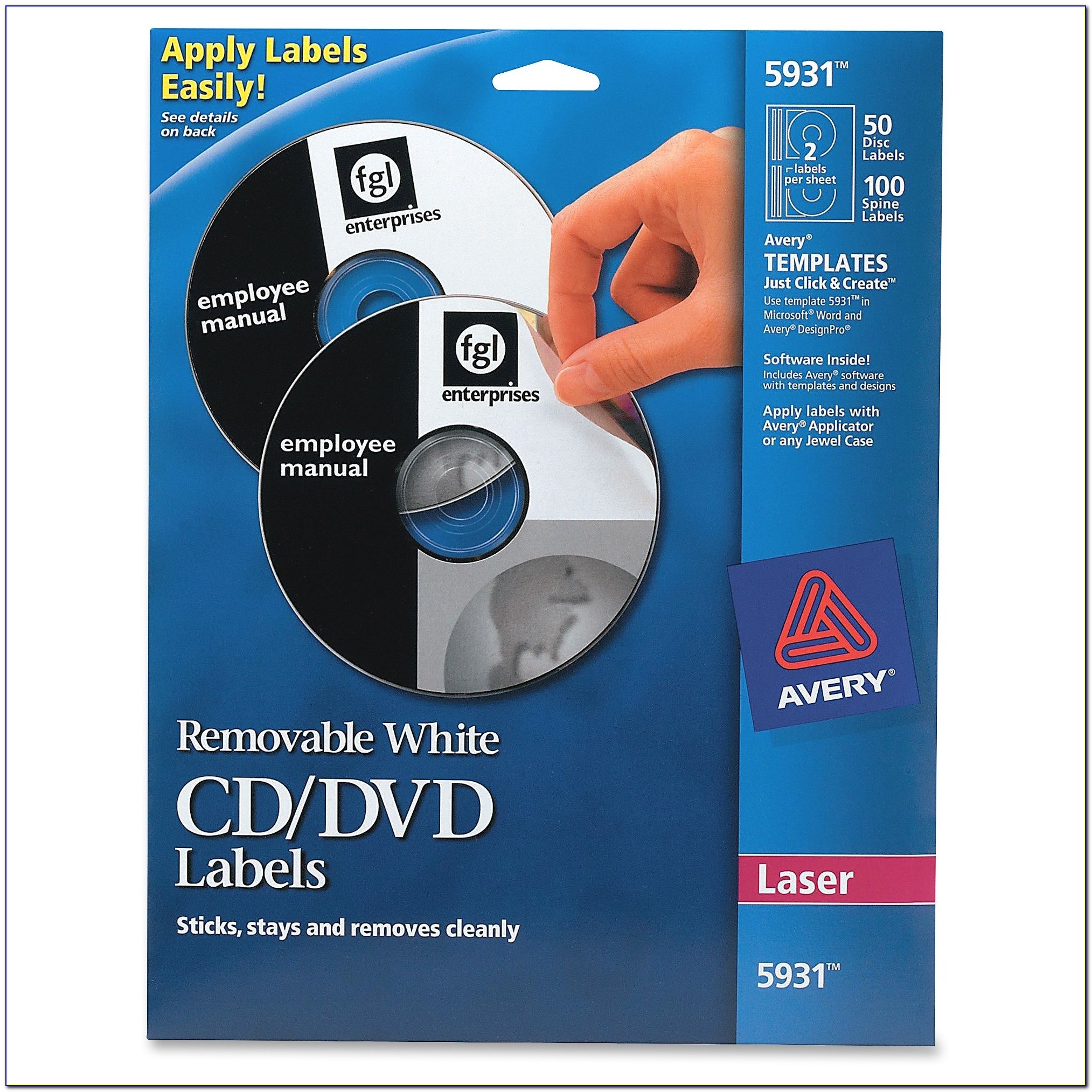 Avery Laser Labels 5162 Template