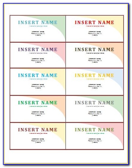 Avery Name Badge Insert Sheets 3 X 4 Template