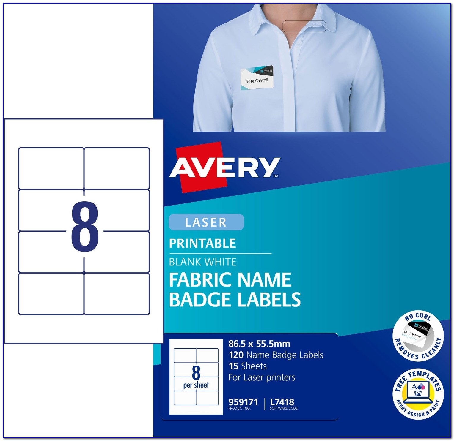 Avery Name Badge Template 74541