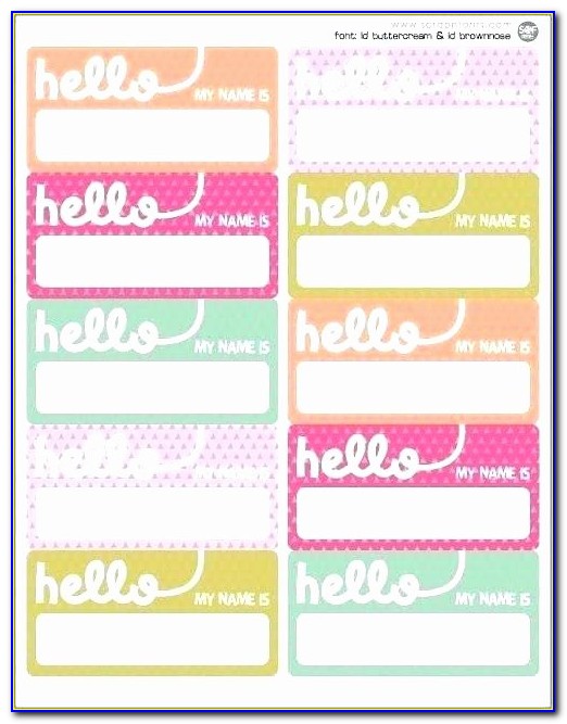 Avery Name Badges Template 5384