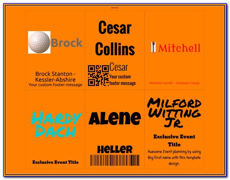 Avery Name Tag Template 74461