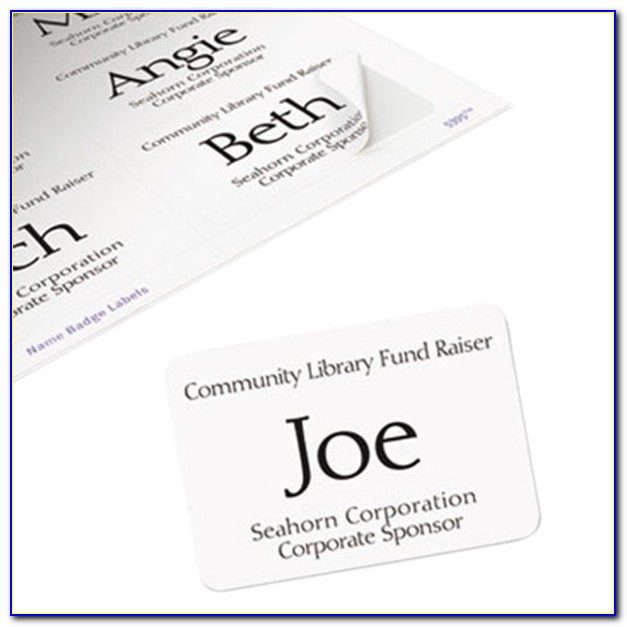 Avery Name Tags Template 74520