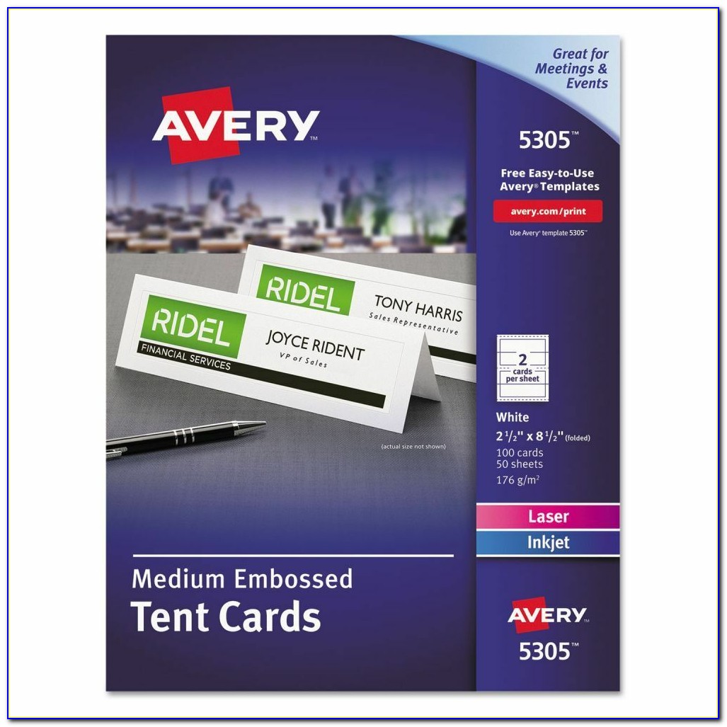Avery Table Tent Template 5302