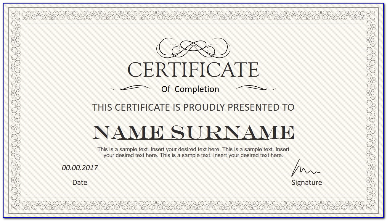 Award Certificate Template Publisher