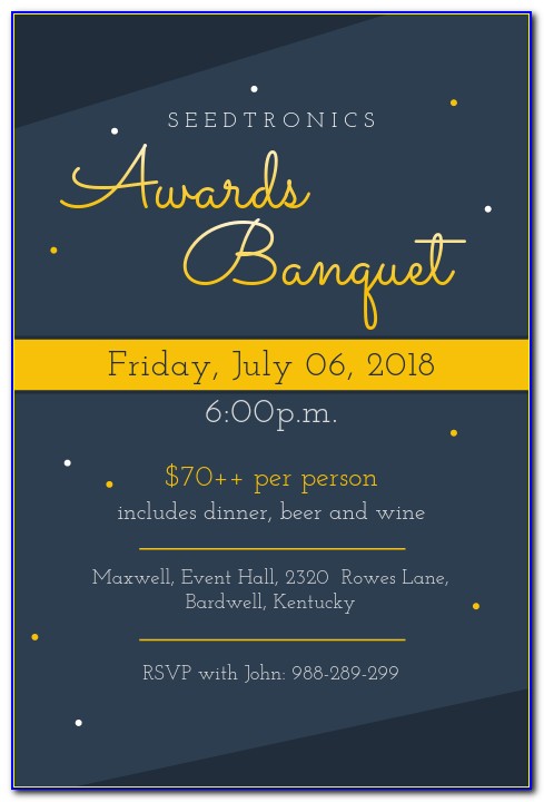 Awards Banquet Invitation Template Free
