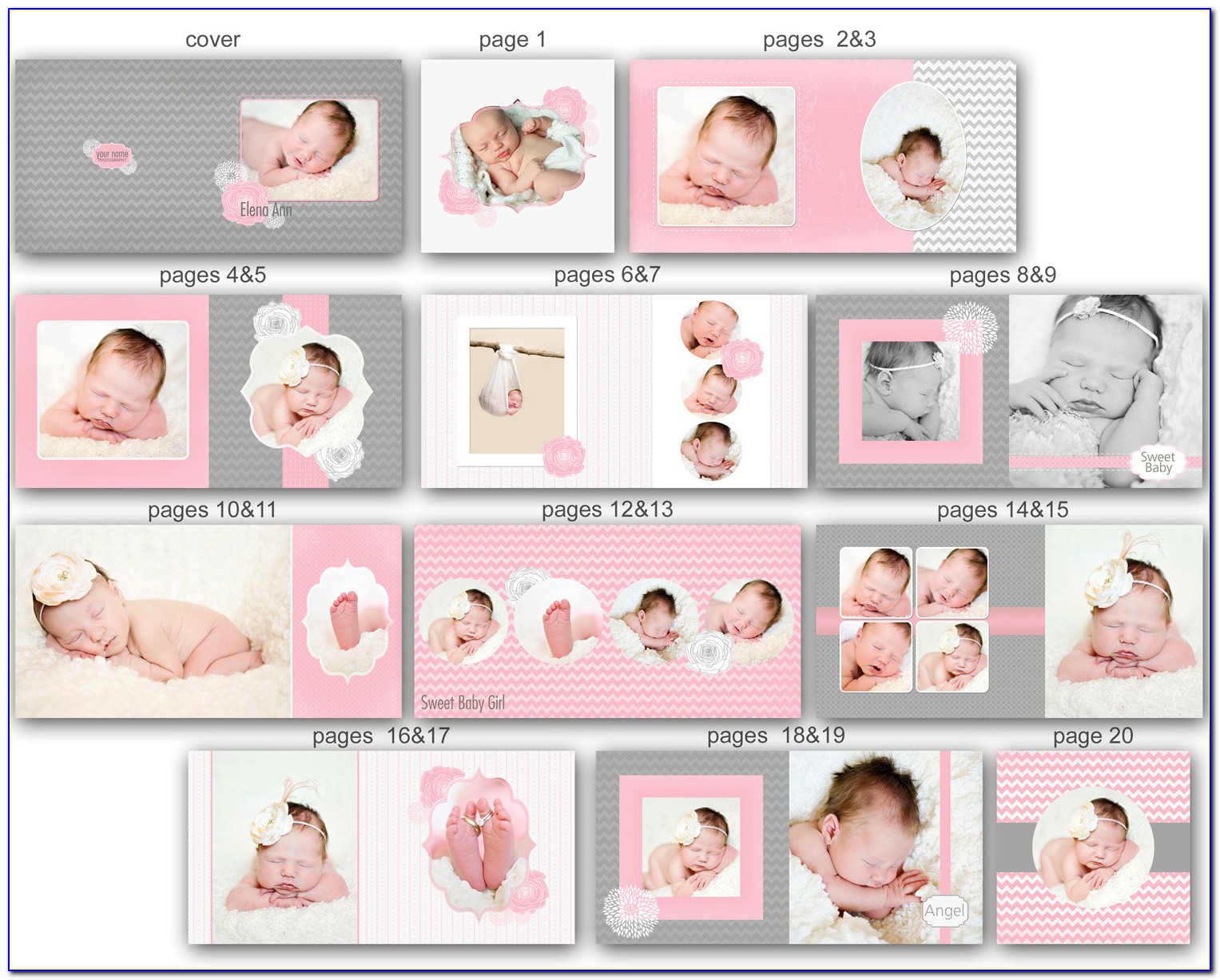 Baby Album Templates For Photographers