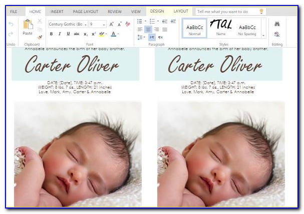 Baby Announcement Photoshop Templates