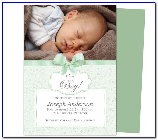 Baby Announcement Template Online Free