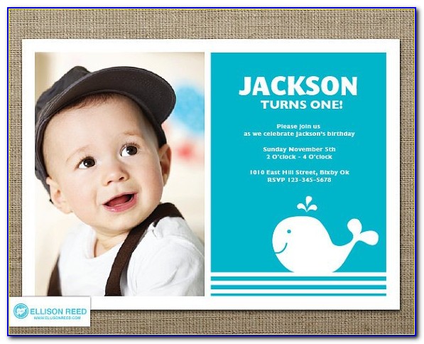 Baby Boy 1st Birthday Invitation Templates
