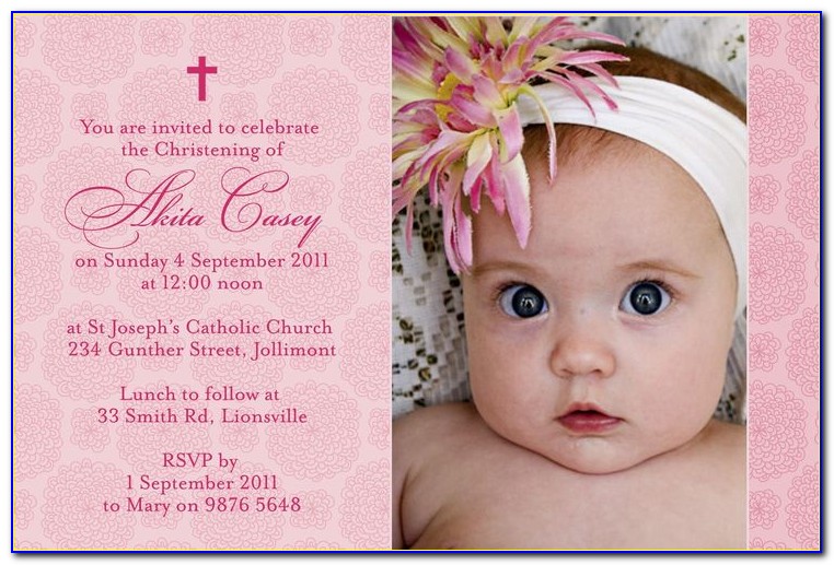 Baby Christening Invitation Templates Free