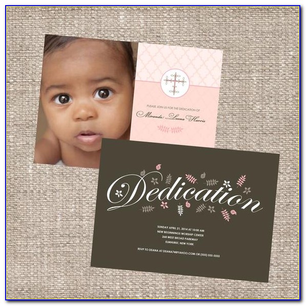 Baby Dedication Invitation Designs