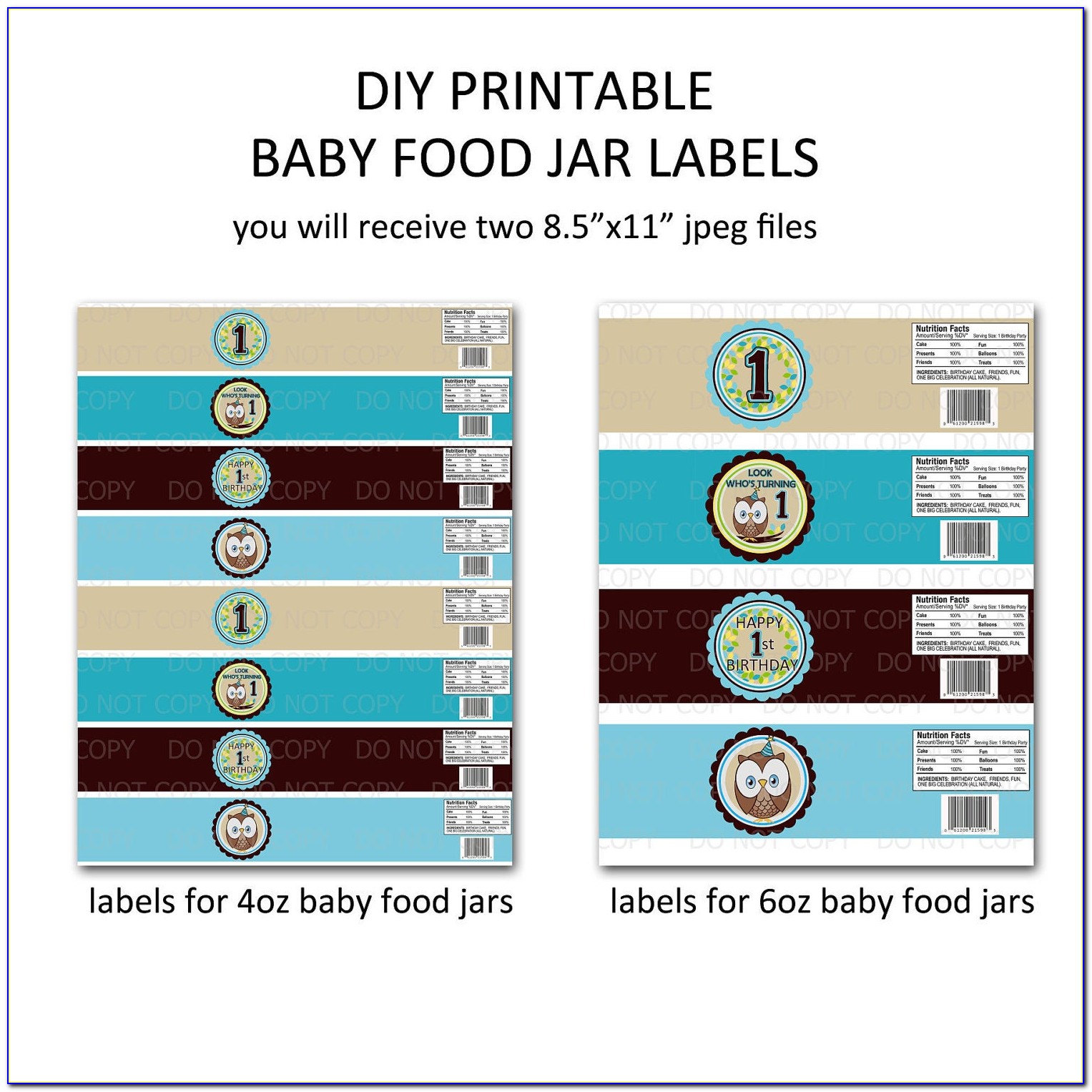 Baby Food Jar Label Template Free