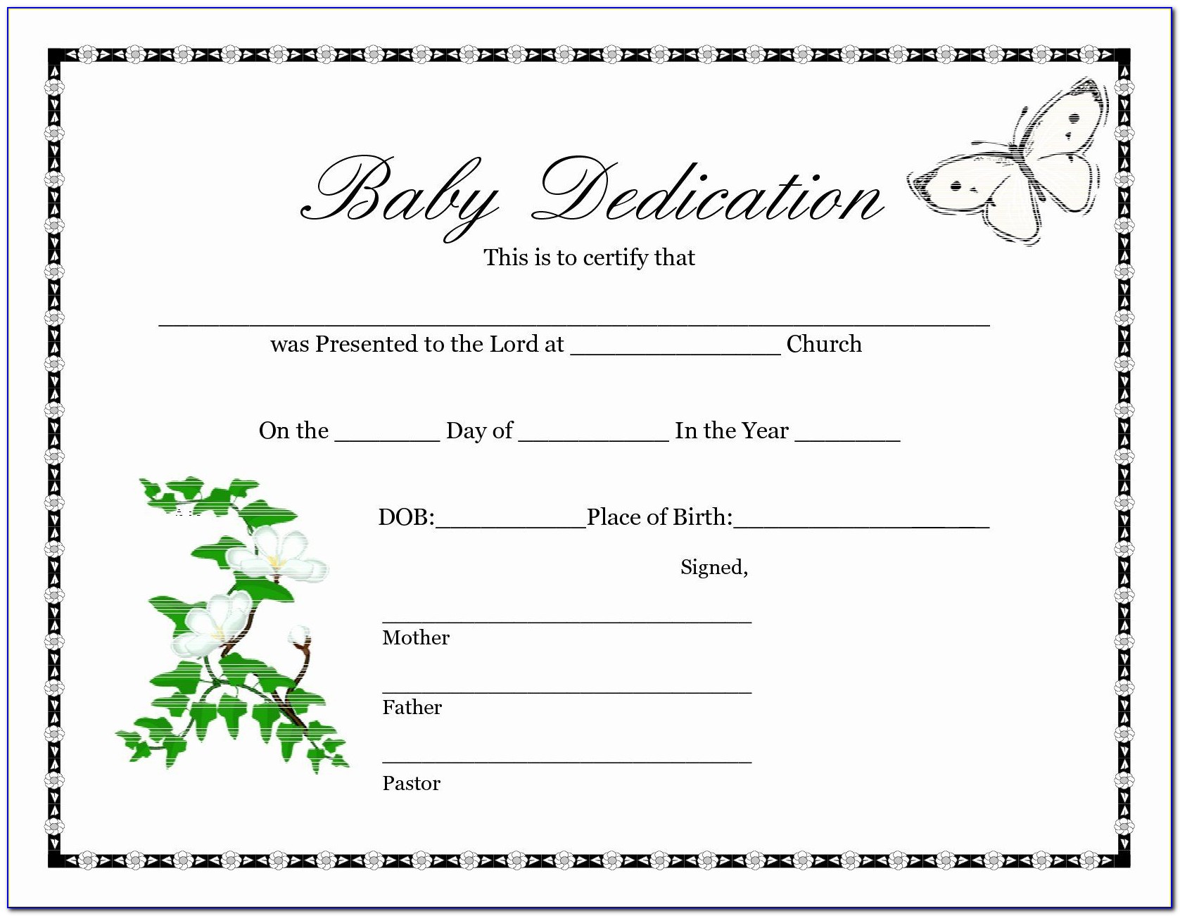 Baby Gift Registry Template