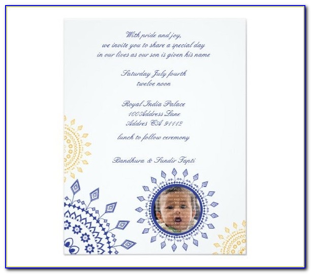 Baby Name Ceremony Invitation Wording In Hindi