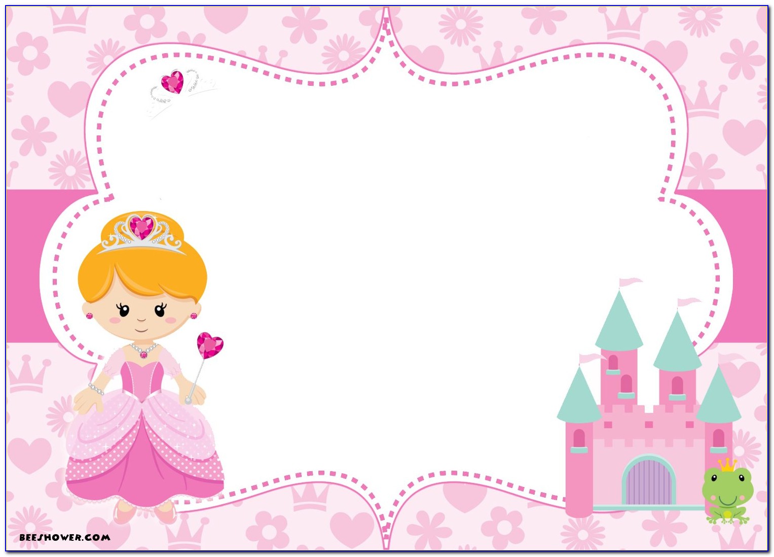 Baby Princess Invitations Templates