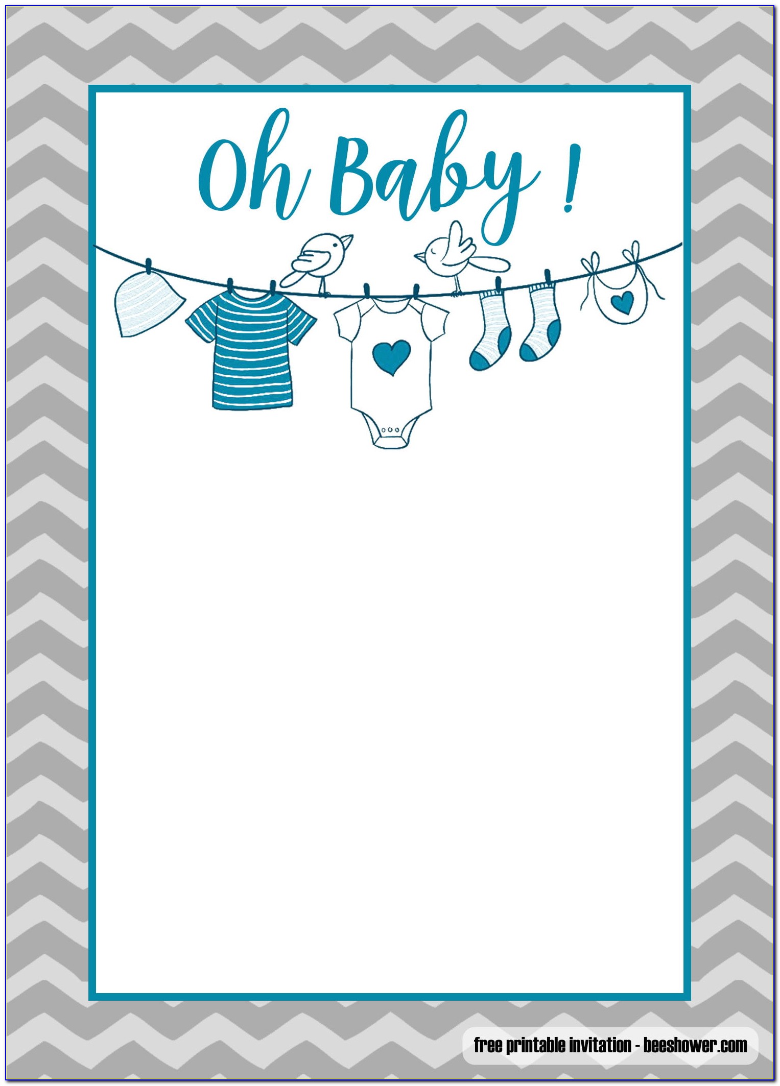 Baby Shower Invite Template Free Download