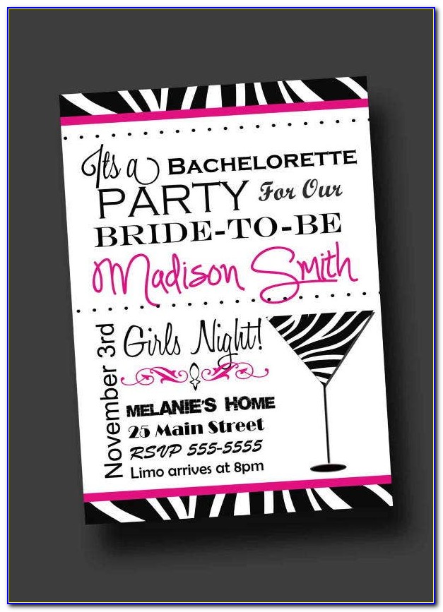 Bachelorette Invitation Templates Printable