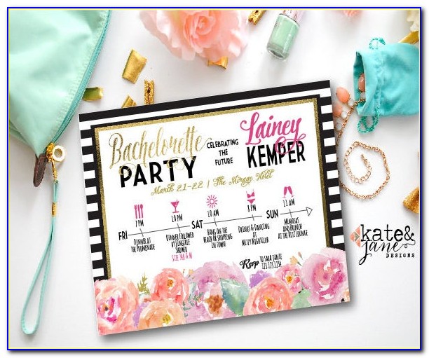 Bachelorette Itinerary Template Online