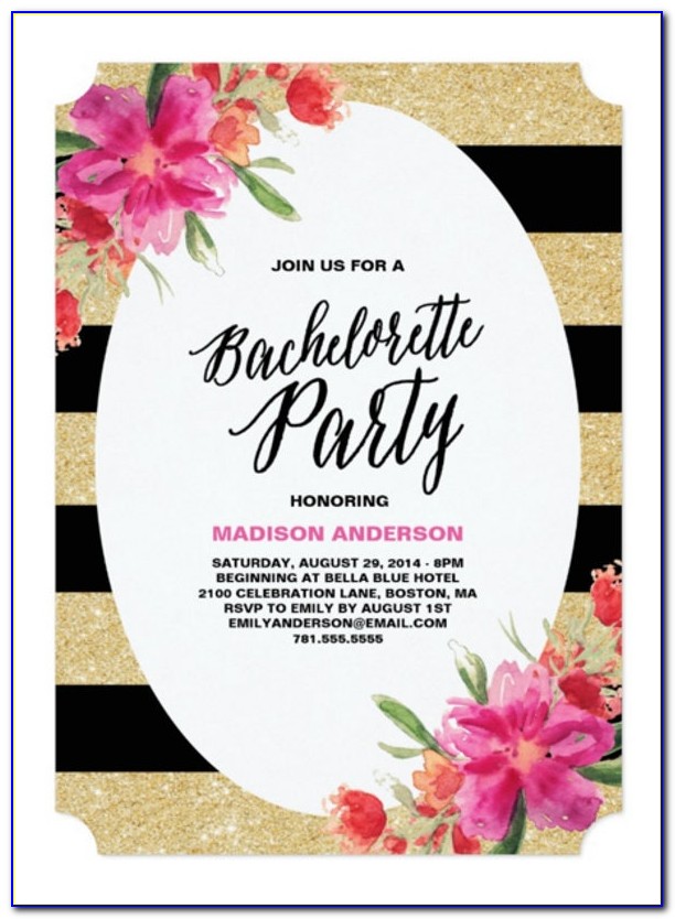 Bachelorette Party Invitation Template Word Free