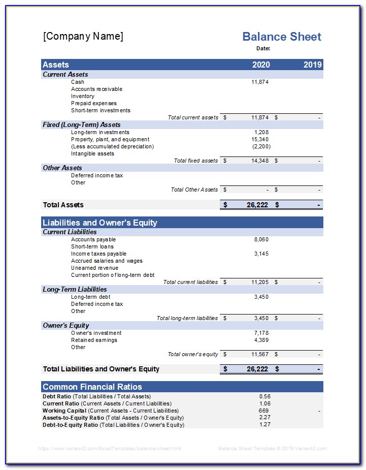 Balance Sheet Account Reconciliation Template Excel
