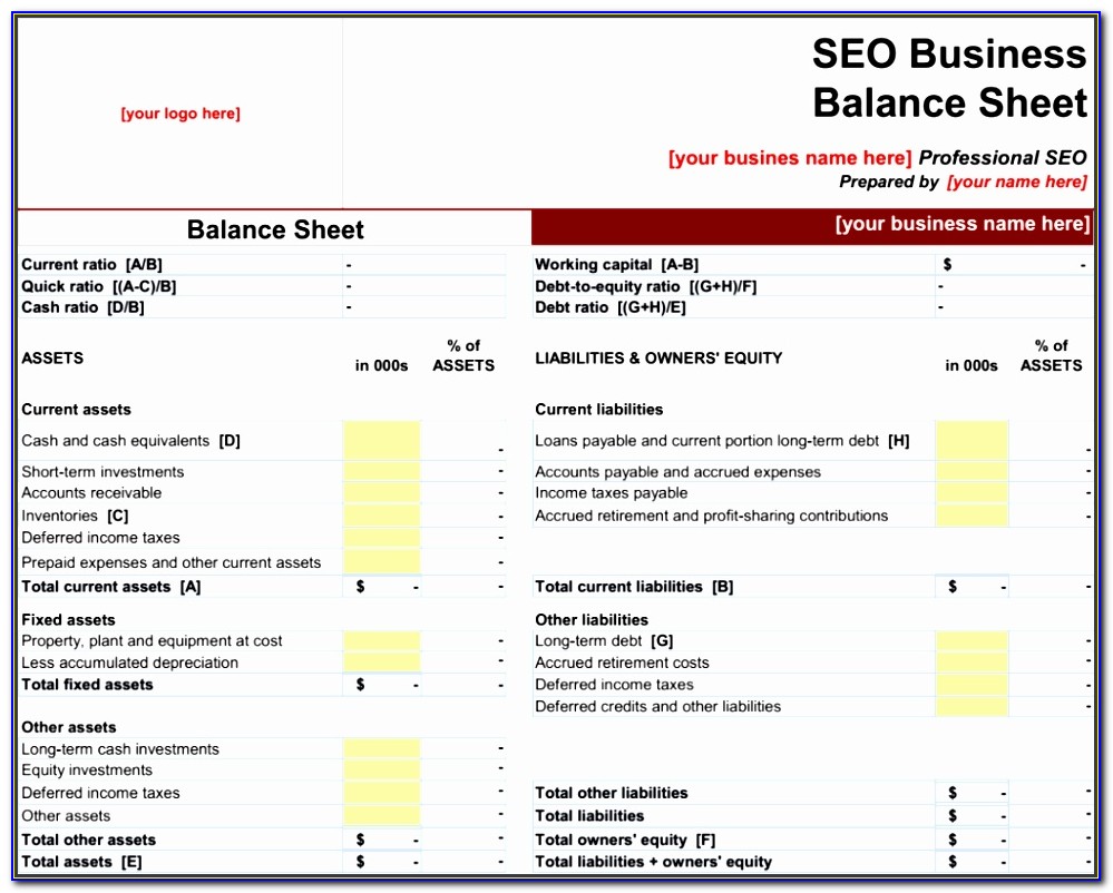 Balance Sheet Sample For Non Profit Organization