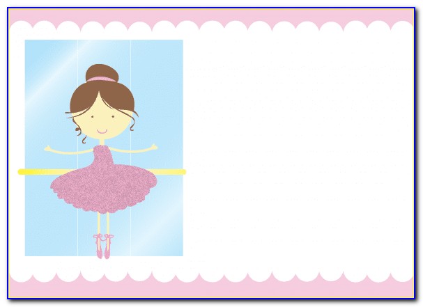 Ballerina Birthday Theme Invitation Templates