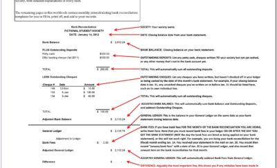 Bank Reconciliation Statement Sample Excel
