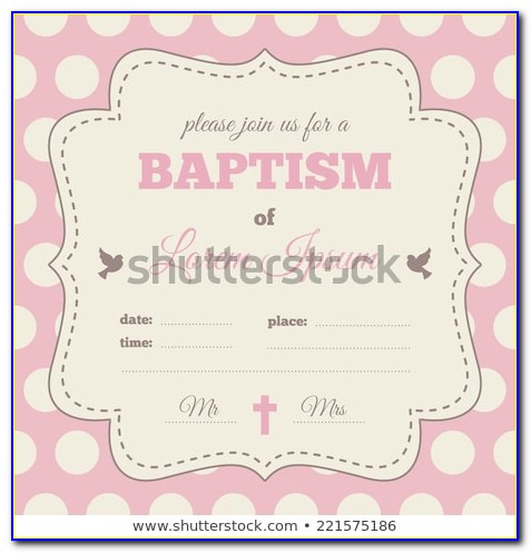Baptism Invitation Template Psd Free Download