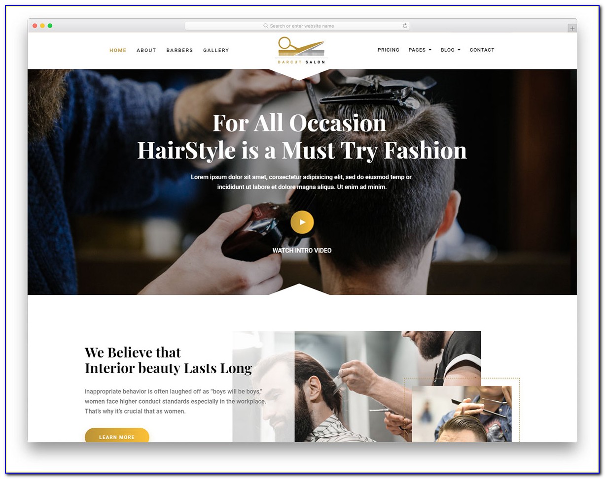 Barber Shop Websites Template
