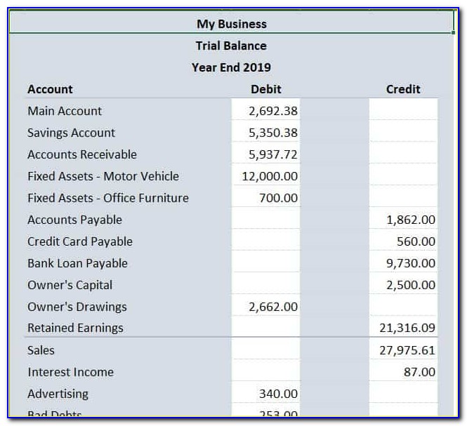 Basic Bookkeeping For Small Business Template