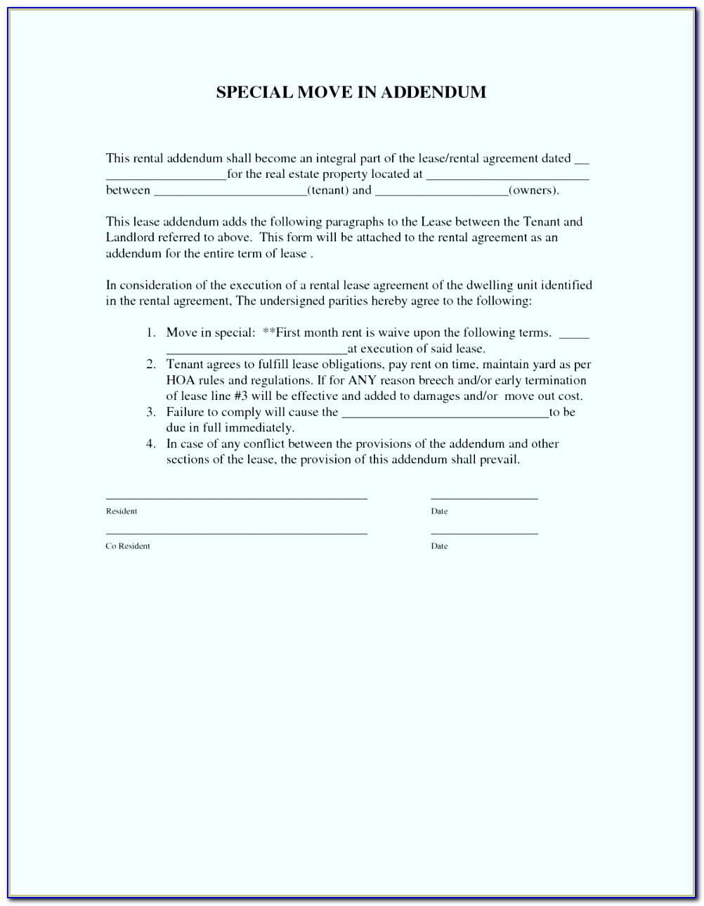 Basic Lease Contract Template