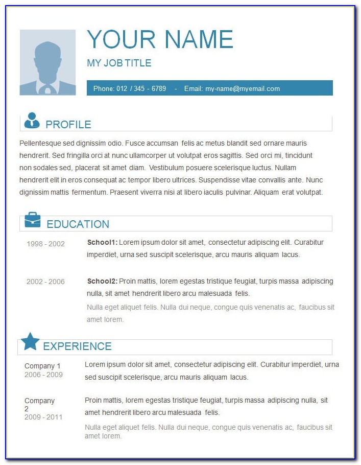 Basic Resume Templates For Highschool Students