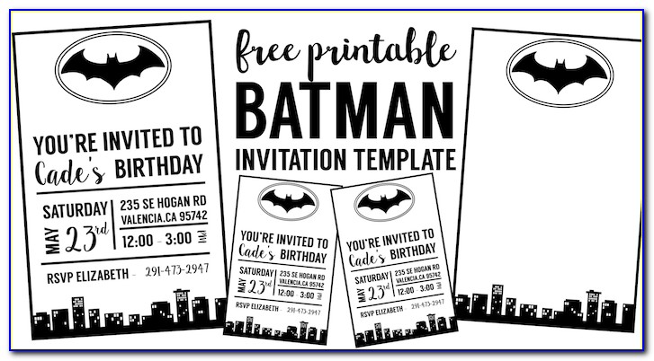 Batman Invitation Templates Free Download