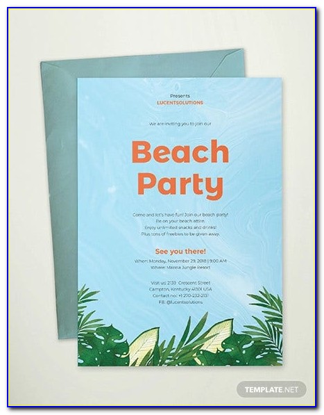 Beach Ball Invitation Templates