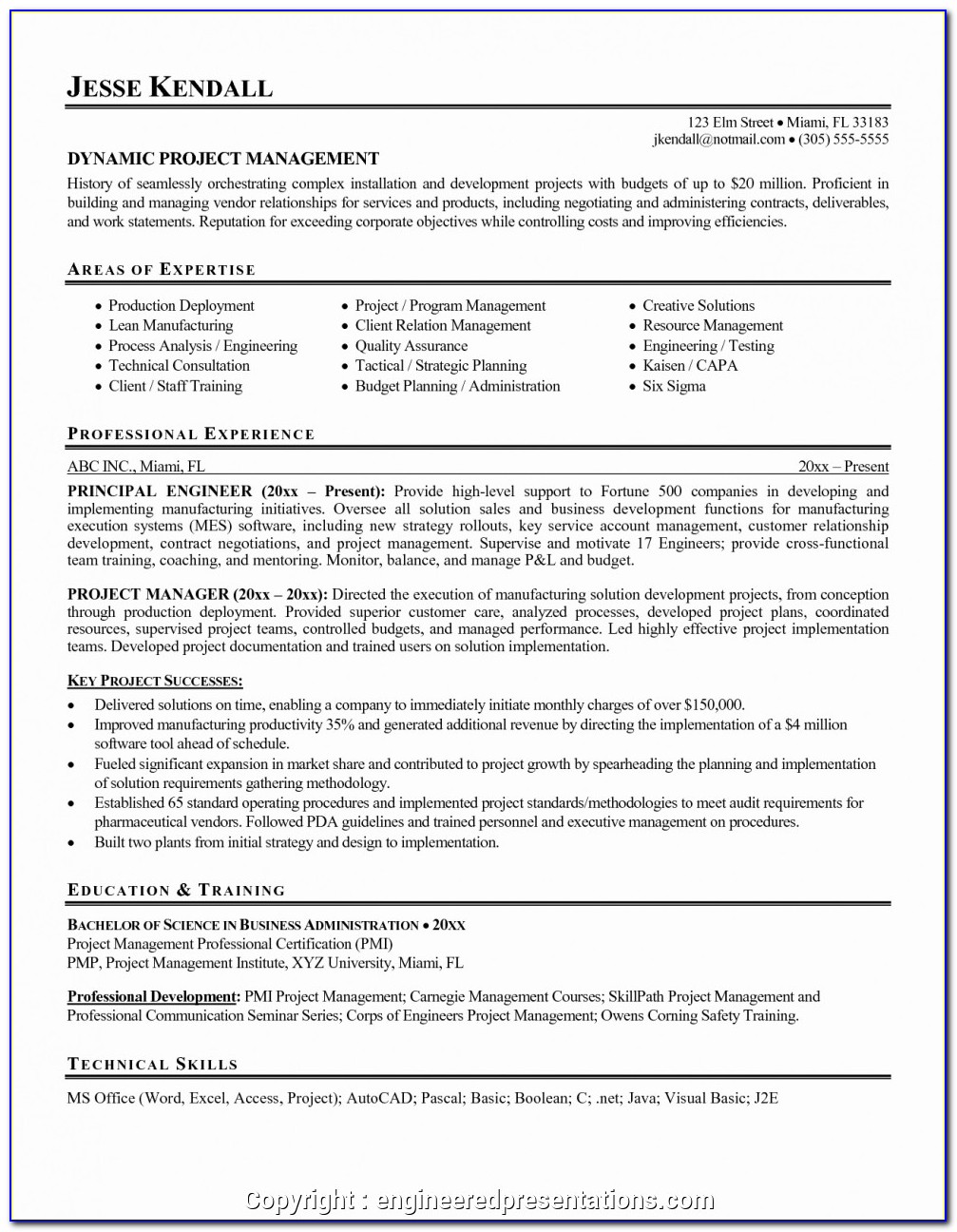 Best Resume Format For Electrical Engineers Free Download Pdf
