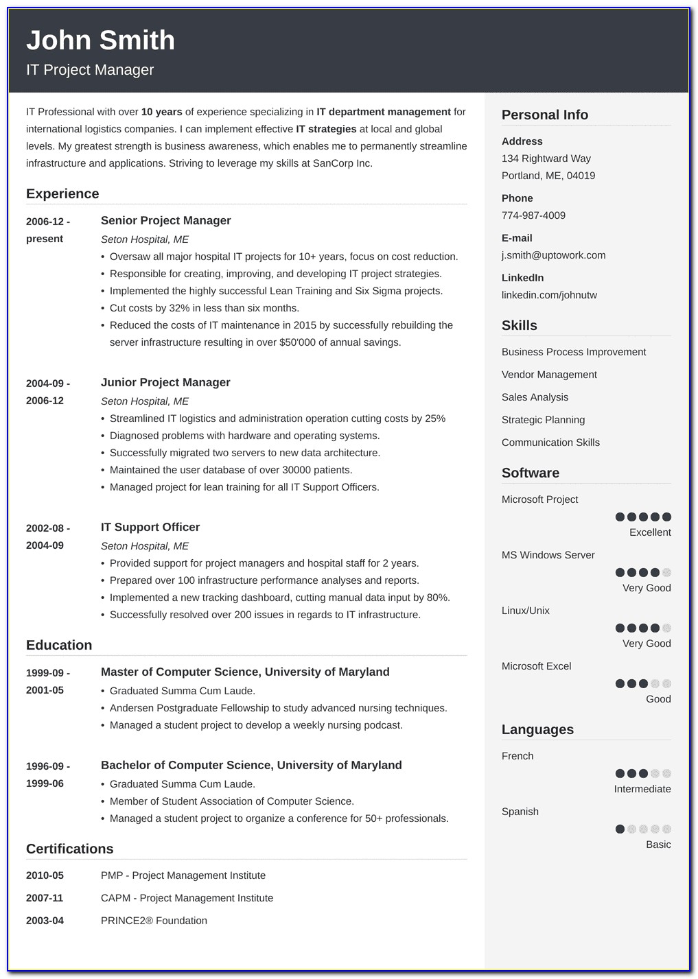 Best Resume Format For Freshers Mechanical Engineers Free Download Pdf