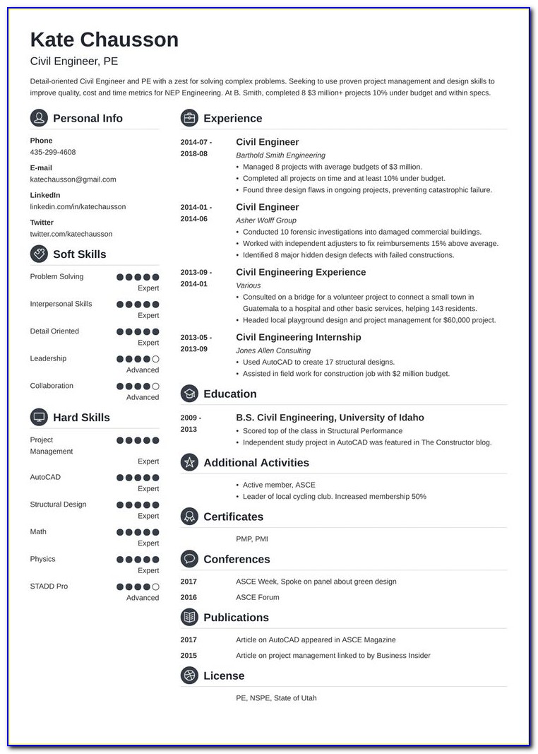 Best Resume Templates For Engineering Students
