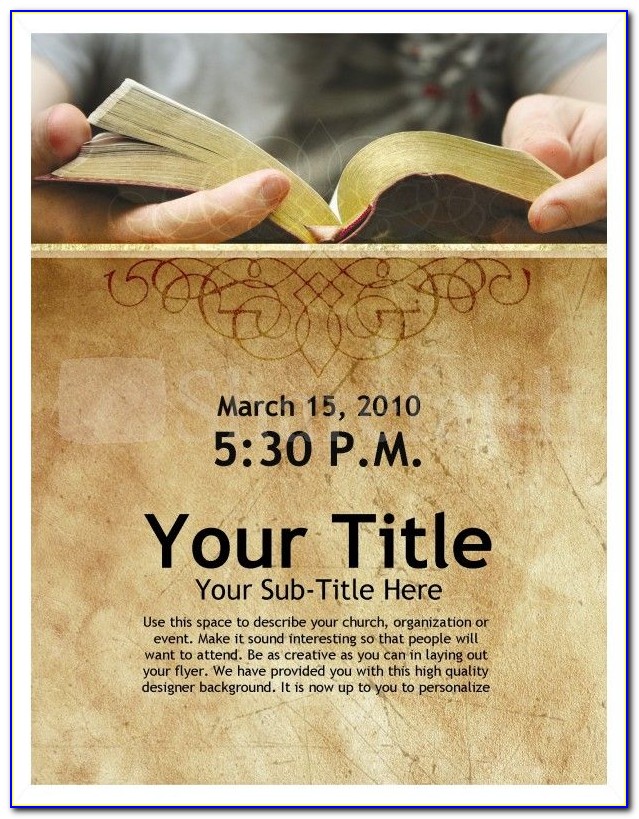 Bible Study Flyer Template Free