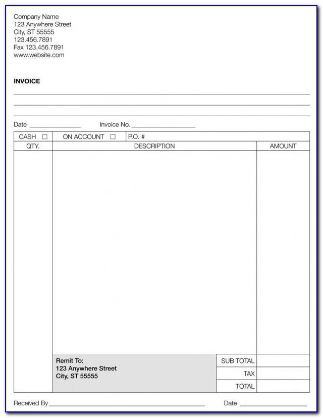 Bill Invoice Format Pdf