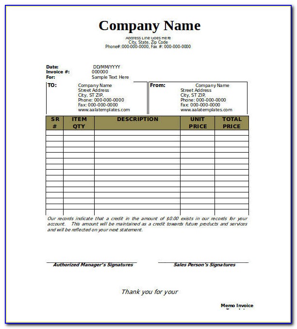 Bill Of Lading Template Free