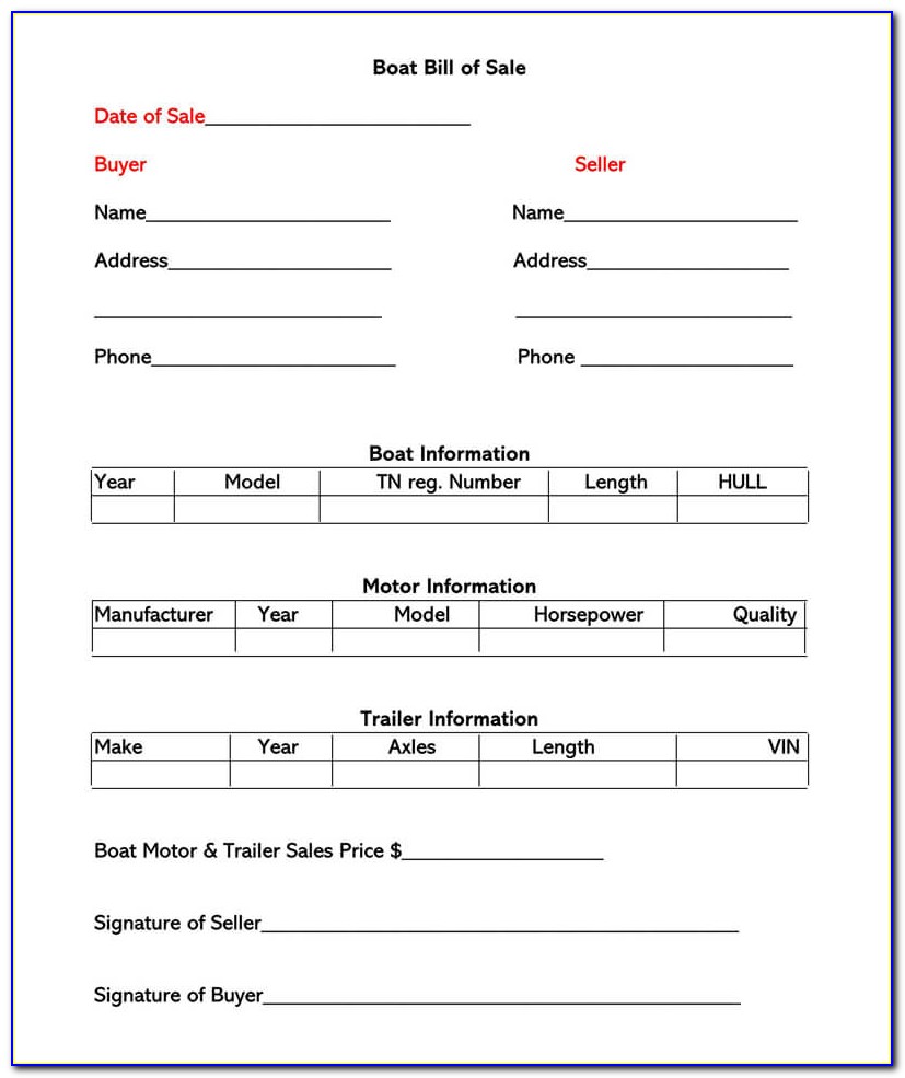 Bill Of Sale Form For Car In Alabama