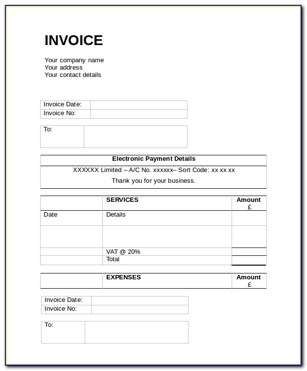 Billing Invoice Template Microsoft Word