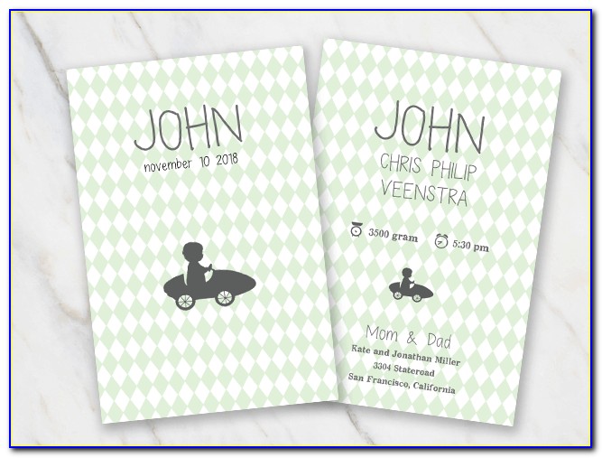 Birth Announcement Template Free Word