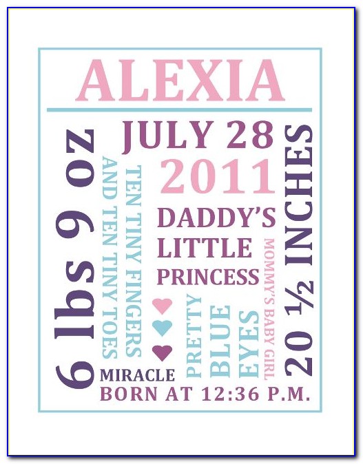 Birth Announcement Template Word