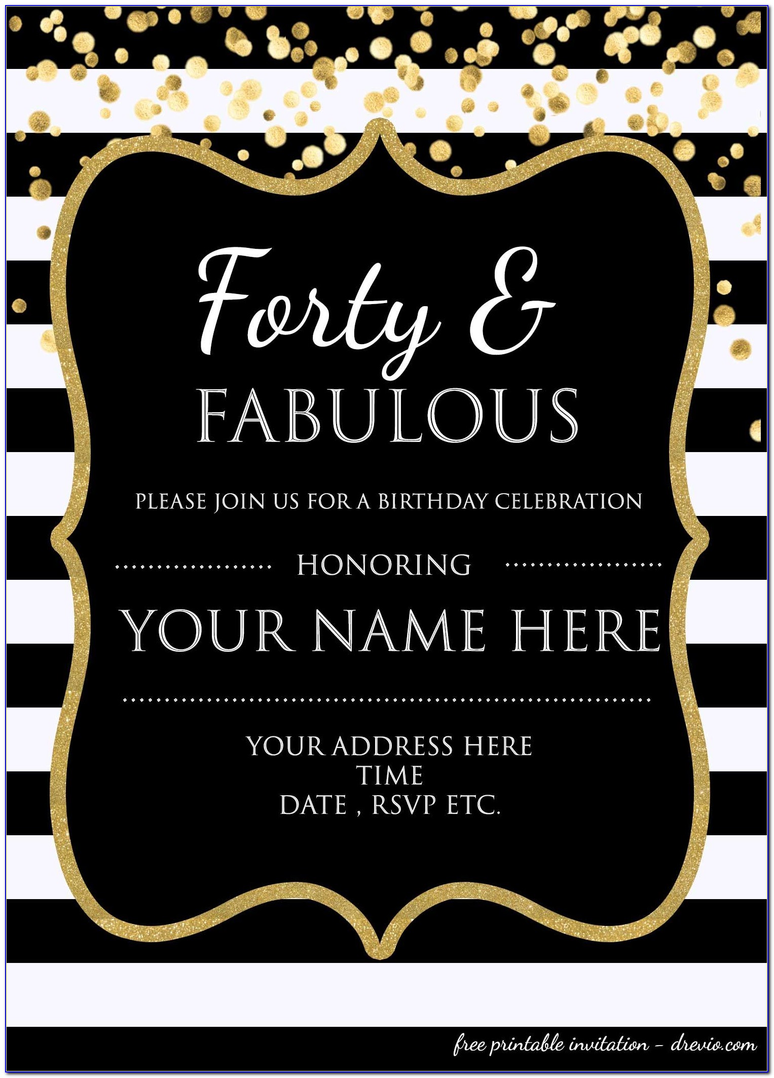Birthday Invitations Templates For Adults Free