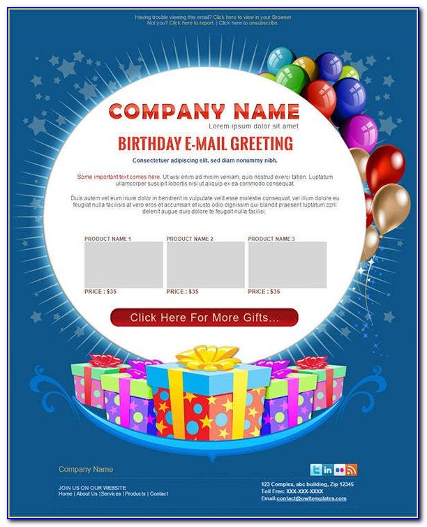 Birthday Party Invitation Email Templates Free
