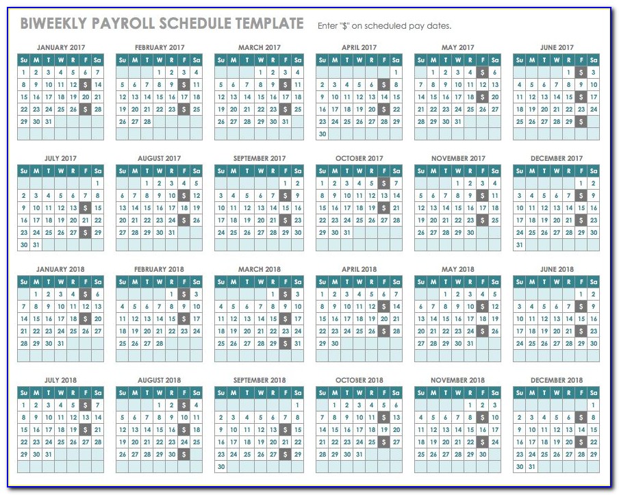 Biweekly Payroll Schedule Template
