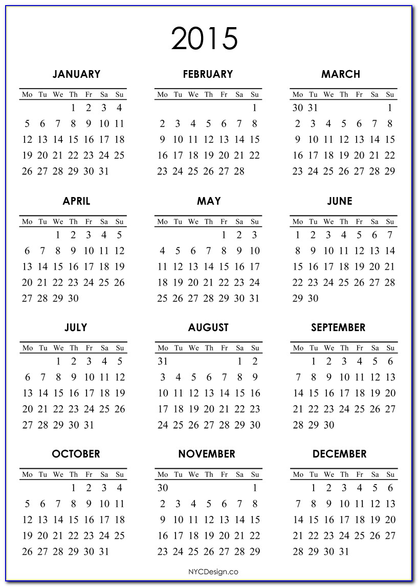 Blank Calendar Template October 2015