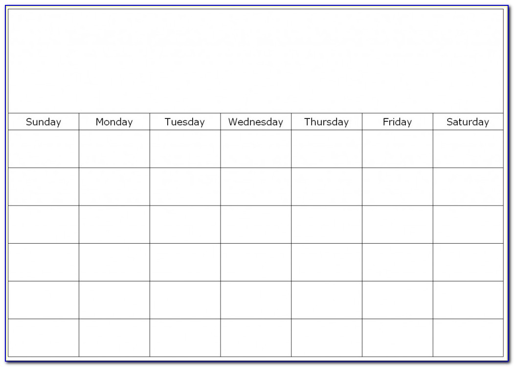 Blank Calendar Templates For Teachers