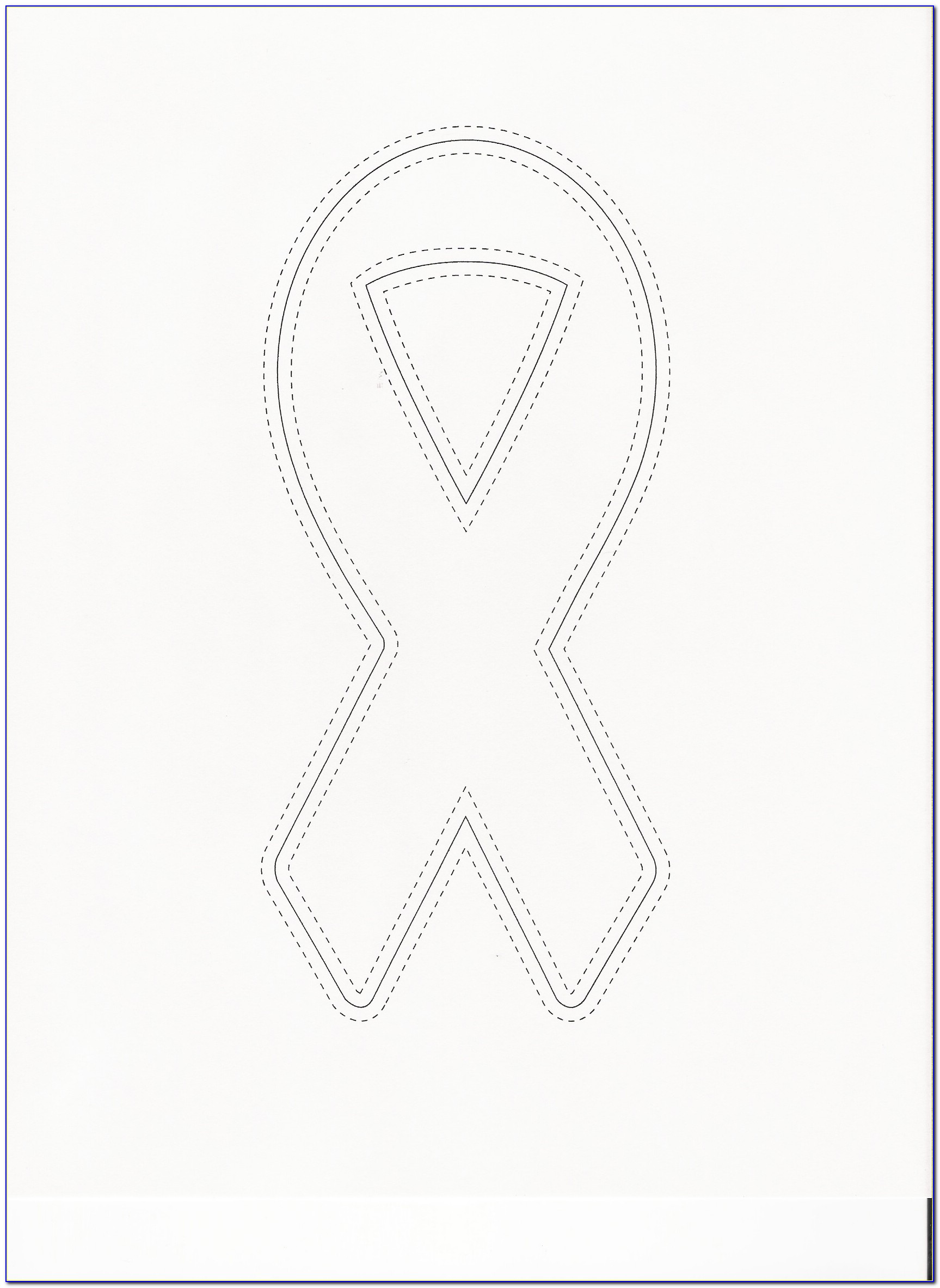 Blank Cancer Ribbon Template
